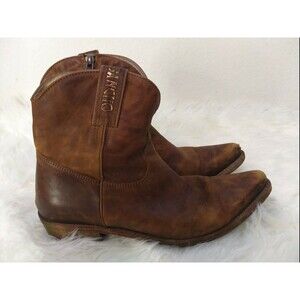 Sancho Leather Ankle Boots 👢 Western Festival Rodeo Womens Shoes Sz. 41 Spain